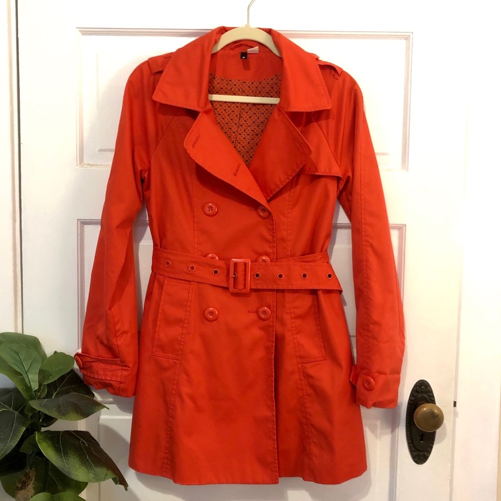 NWOT - H&M Orange Trench Coat